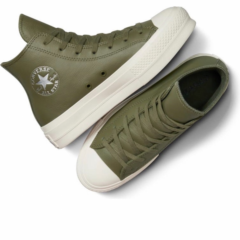 NIB Converse Chuck Taylor Chuck All Star Lift Hi Sneaker Utility/ Egret leather